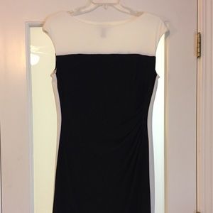 Chaps black and white dress